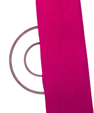 Dark Magenta Colour Plain Dupion Silk Fabric